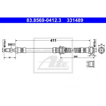 Flexible de frein ATE 83.8569-0412.3