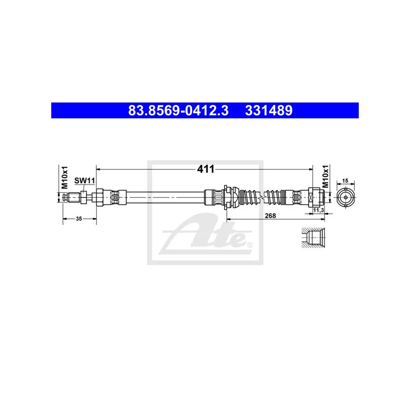 Flexible de frein ATE 83.8569-0412.3