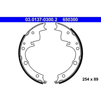 Jeu de mâchoires de frein ATE 03.0137-0300.2