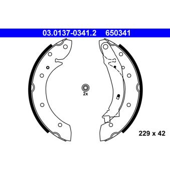 Jeu de mâchoires de frein ATE