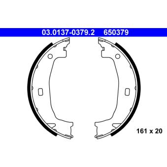 Jeu de mâchoires de frein, frein de stationnement ATE 03.0137-0379.2