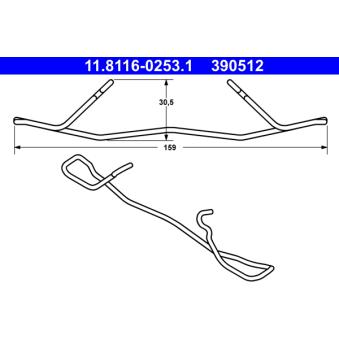 Ressort, étrier de frein ATE