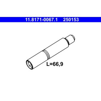Boulon de guidage, étrier de frein ATE 11.8171-0067.1