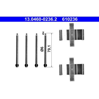 Kit d'accessoires, plaquette de frein à disque ATE