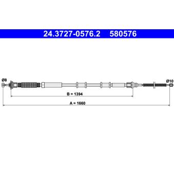 Tirette à câble, frein de stationnement ATE