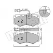 Jeu de 4 plaquettes de frein avant METELLI 22-0014-3 - Visuel 1