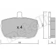Jeu de 4 plaquettes de frein avant METELLI 22-0016-0 - Visuel 2