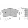 Jeu de 4 plaquettes de frein avant METELLI 22-0033-0 - Visuel 2