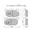 Jeu de 4 plaquettes de frein avant METELLI 22-0037-0 - Visuel 2