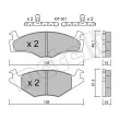 Jeu de 4 plaquettes de frein avant METELLI 22-0045-0K - Visuel 2