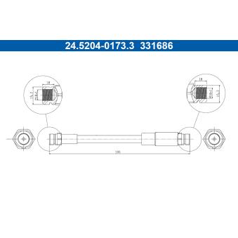 Flexible de frein ATE 24.5204-0173.3