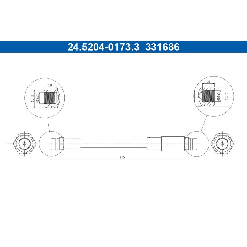 Flexible de frein ATE 24.5204-0173.3 - Visuel 1