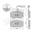 Jeu de 4 plaquettes de frein avant METELLI 22-0051-2 - Visuel 2