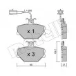 Jeu de 4 plaquettes de frein avant METELLI 22-0059-0 - Visuel 2