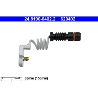 Contact d'avertissement, usure des plaquettes de frein ATE 24.8190-0402.2