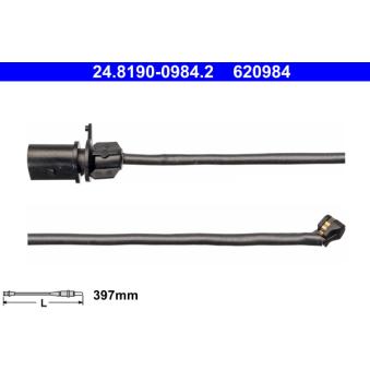 Contact d'avertissement, usure des plaquettes de frein ATE