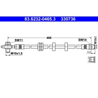 Flexible de frein ATE 83.6232-0465.3