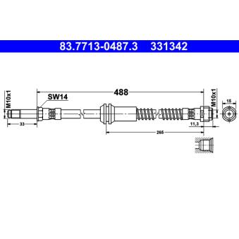Flexible de frein ATE 83.7713-0487.3