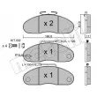Jeu de 4 plaquettes de frein avant METELLI 22-0111-0 - Visuel 1