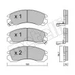 Jeu de 4 plaquettes de frein avant METELLI 22-0134-0 - Visuel 2
