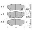 Jeu de 4 plaquettes de frein avant METELLI 22-0136-0 - Visuel 1