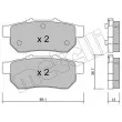 Jeu de 4 plaquettes de frein arrière METELLI 22-0176-0 - Visuel 2