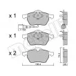 Jeu de 4 plaquettes de frein avant METELLI 22-0181-4 - Visuel 2
