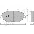 Jeu de 4 plaquettes de frein avant METELLI 22-0195-0 - Visuel 1