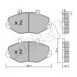 Jeu de 4 plaquettes de frein avant METELLI 22-0195-1 - Visuel 2