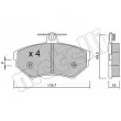 Jeu de 4 plaquettes de frein avant METELLI 22-0215-1 - Visuel 1
