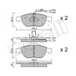 Jeu de 4 plaquettes de frein avant METELLI 22-0220-0 - Visuel 1