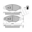 Jeu de 4 plaquettes de frein avant METELLI 22-0253-0 - Visuel 2