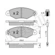 Jeu de 4 plaquettes de frein avant METELLI 22-0253-1 - Visuel 1
