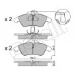 Jeu de 4 plaquettes de frein avant METELLI 22-0256-0 - Visuel 2