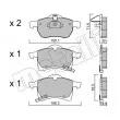 Jeu de 4 plaquettes de frein avant METELLI 22-0258-0 - Visuel 1
