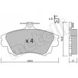 Jeu de 4 plaquettes de frein avant METELLI 22-0286-0 - Visuel 1