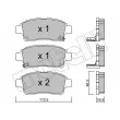 Jeu de 4 plaquettes de frein avant METELLI 22-0292-0 - Visuel 1