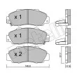 Jeu de 4 plaquettes de frein avant METELLI 22-0298-0 - Visuel 2