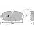 Jeu de 4 plaquettes de frein avant METELLI 22-0310-0 - Visuel 1
