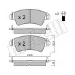 Jeu de 4 plaquettes de frein avant METELLI 22-0313-1 - Visuel 2