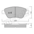 Jeu de 4 plaquettes de frein avant METELLI 22-0321-1 - Visuel 2