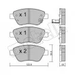 Jeu de 4 plaquettes de frein avant METELLI 22-0321-2 - Visuel 1