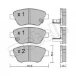 Jeu de 4 plaquettes de frein avant METELLI 22-0321-4 - Visuel 2