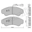 Jeu de 4 plaquettes de frein avant METELLI 22-0326-0 - Visuel 2