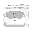 Jeu de 4 plaquettes de frein avant METELLI 22-0330-0 - Visuel 2