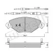 Jeu de 4 plaquettes de frein avant METELLI 22-0331-0 - Visuel 1