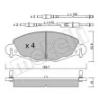 Jeu de 4 plaquettes de frein avant METELLI 22-0332-0 - Visuel 2