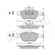 Jeu de 4 plaquettes de frein avant METELLI 22-0335-0 - Visuel 2