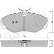 Jeu de 4 plaquettes de frein avant METELLI 22-0338-0 - Visuel 2