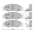 Jeu de 4 plaquettes de frein avant METELLI 22-0339-0 - Visuel 1